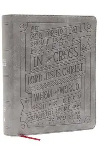 Nkjv, Journal Reference Edition Bible, Verse Art Cover Collection, Leathersoft, Gray, Red Letter, Comfort Print: Let Scripture Explain Scripture. Refl