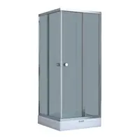 Cabina dus simpla Londra patrata sticla clara 90 x 90 x 195 cm cadita si sifon incluse