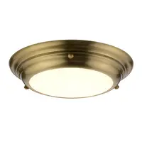 Corp de iluminat decorativ pentru exterior, Welland 1 Light Mini LED Flush Light – Aged Brass