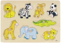Puzzle cu mâner Goki - Grădina zoologică