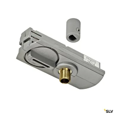 EUTRAC 1-faze track adaptor, gri incl. mounting accessory