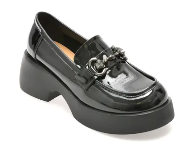 Mocasini GRYXX negri, 88170, din piele naturala lacuita