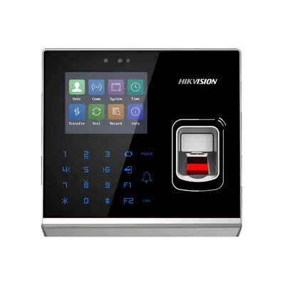 Cititor de proximitate biometric Hikvision DS-K1T201AMF, WiFi, Mifare, 13.56 MHz, 100.000 carduri, 5.000 amprente, 300.000 evenimente