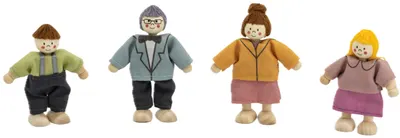 Set de jucării din lemn Viga Toys - Familia de păpuși
