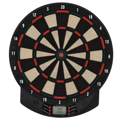 HOMCOM Tinta electronica pentru darts cu 6 Sageti si Panou de Scor pentru Puncte