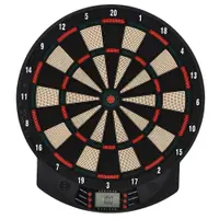 HOMCOM Tinta electronica pentru darts cu 6 Sageti si Panou de Scor pentru Puncte