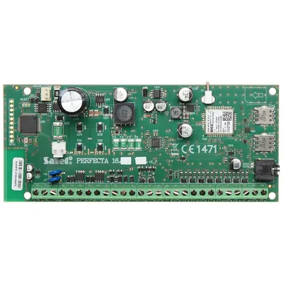 Centrala alarma antiefractie Satel PERFECTA 16, 2 partitii, 8-16 zone, 4-12 iesiri, 15 utilizatori