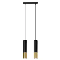 Lampa suspendata LOOPEZ 2 negru/auriu