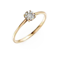 Inel de logodna din aur galben cu diamante de 0.1ct