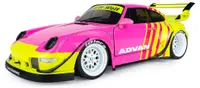 Model de colecție SOLIDO Modern: Automobile - Porsche 911 RWB Bodykit Pink and Yellow, 2024