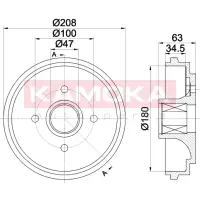 Tambur frana KAMOKA 104046