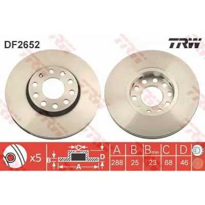 Disc frana TRW DF2652