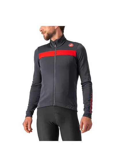 Bluza ciclism barbati Puro 3 Antracit/Rosu - Multicolor