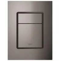 Placa de actionare Grohe Skate Cosmopolitan 37535A00, marimea S, dubla actionare, 13 x 17.2 cm, verticala, lucios, Hard graphite
