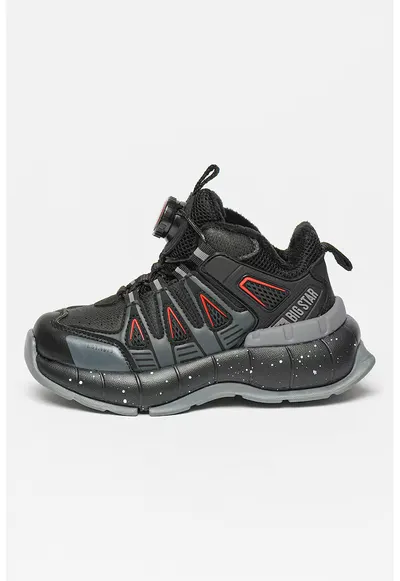 Pantofi sport cu sireturi - Negru/Gri carbune