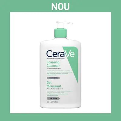 CeraVe Gel de curatare spumant, piele normal-mixta, 976 ml
