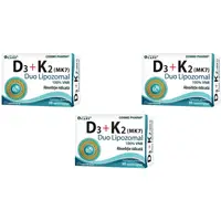Pachet Vitamina D3 + K2 (Duo Lipozomal) 3x30cps