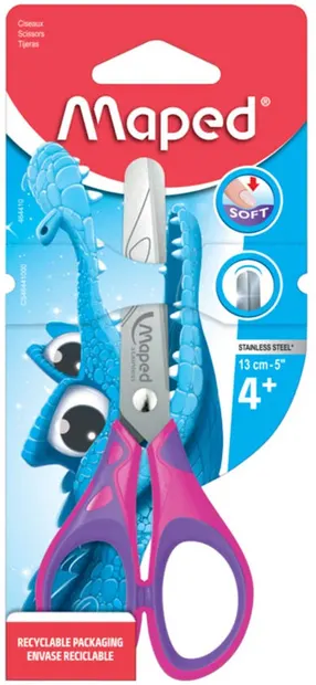 Foarfecă pentru copii Maped Essentials – Kids, roz, 13 cm, asortiment