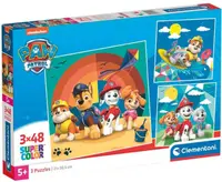 Puzzle pentru copii Clementoni din 3 x 48 piese - Paw Patrol (opțiunea 1)