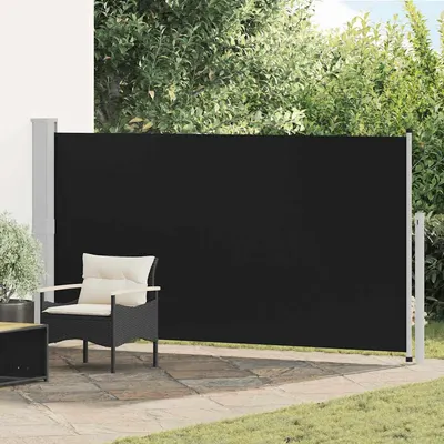 vidaXL Copertină laterală retractabilă de terasă, negru, 170 x 300 cm