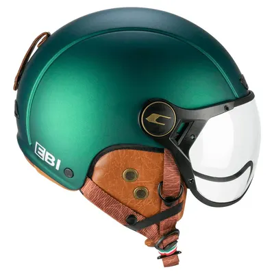 Cască CGM 801 EBI Vintage Verde Satinat pentru Ciclism și Schi