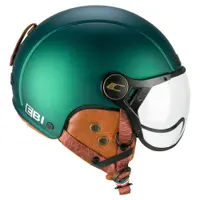 Cască CGM 801 EBI Vintage Verde Satinat pentru Ciclism și Schi