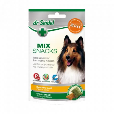 Recompense pentru caini Dr Seidel Mix Snack Blana Frumoasa 90 gr