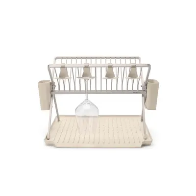 Scurgător de vase bej cu două nivele din metal 42x51 cm – Brabantia