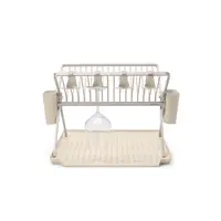 Scurgător de vase bej cu două nivele din metal 42x51 cm – Brabantia