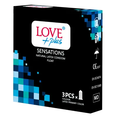 Love Plus prezervative 3 buc Sensation