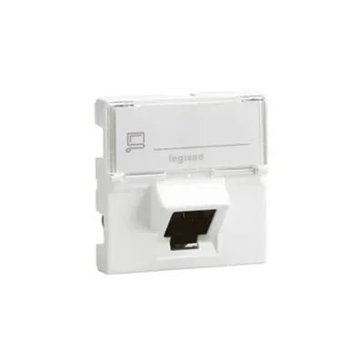 RJ 45 priza Mosaic - category 6 FTP - 45° - 2 module - alb