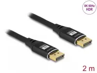 Cablu Displayport 8K60Hz/4K240Hz T-T 2m Negru, Delock 80621