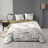 Lenjerie de pat albă din microfibră pentru pat dublu, extinsă 240x220 cm Zenith – douceur d'intérieur