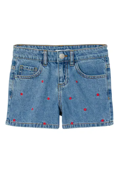 Pantaloni scurti din denim fete 13229316 - Bumbac - Albastru - Albastru