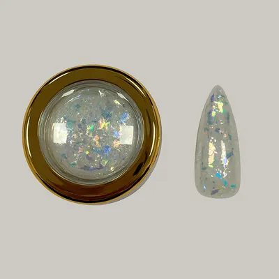 Fulgi Decor Unghii Nailsup Efect Holografic Albastru