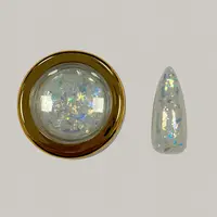 Fulgi Decor Unghii Nailsup Efect Holografic Albastru