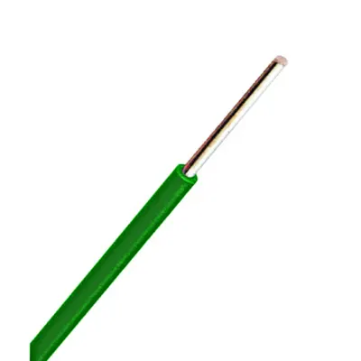 Conductor cu izolaţie din PVC H07V-U 2,5mm² verde