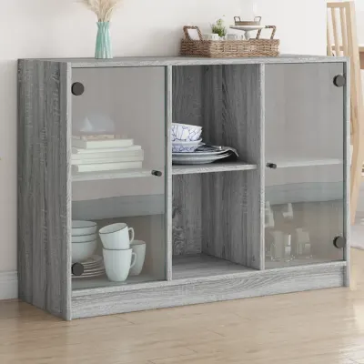 vidaXL Servantă, gri sonoma, 102x37x75,5 cm, lemn prelucrat