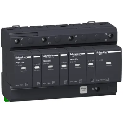 Descarcator Modular Prd1 25R - 3 Poli + N - 350V - Cu Transfer La Distanta