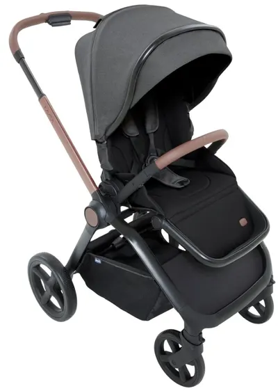Cărucior pentru bebeluși 2 în 1 Chicco - Mysa, Black Satin