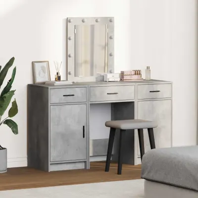 vidaXL Masă de Machiaj Gri 50 x 41 x 135 cm Lemn prelucrat