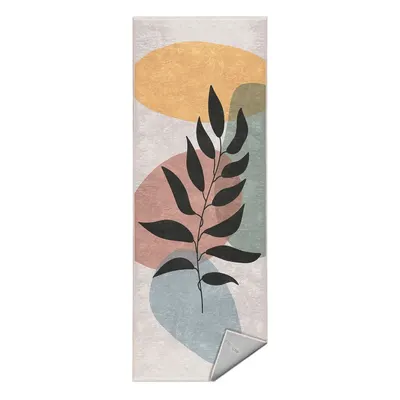 Covor tip traversă crem lavabil 80x200 cm Illustrated Autumn – Mila Home