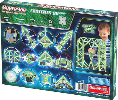 Set de constructie magnetic Classic Glow - 98 piese
