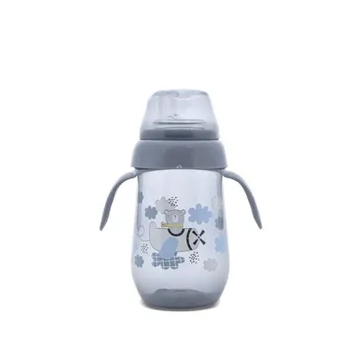 Biberon anticurgere cu toarte si gat larg, 6 luni+, 250 ml, My Friend, Cameo Blue