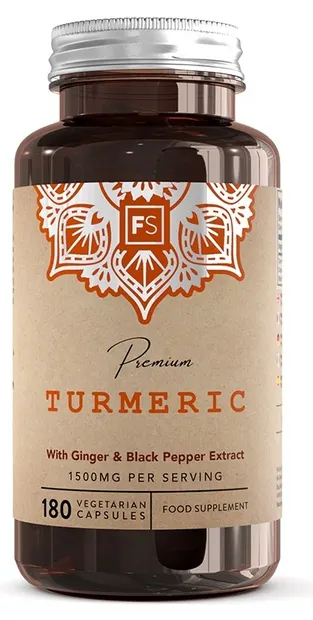 Turmeric, ghimbir și piper negru, 180 capsule, Focus Supplements