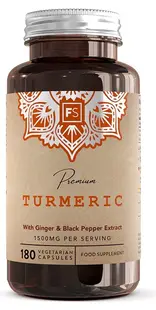 Turmeric, ghimbir și piper negru, 180 capsule, Focus Supplements