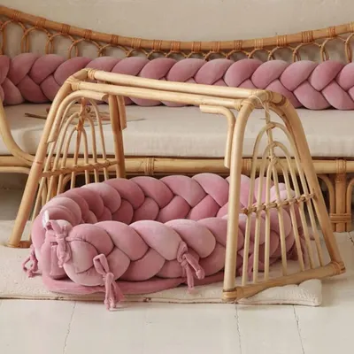 Baby nest Cocoon 2 in 1 pentru copii 85 x 65 x 20 cm MiniMini Roz pudrat