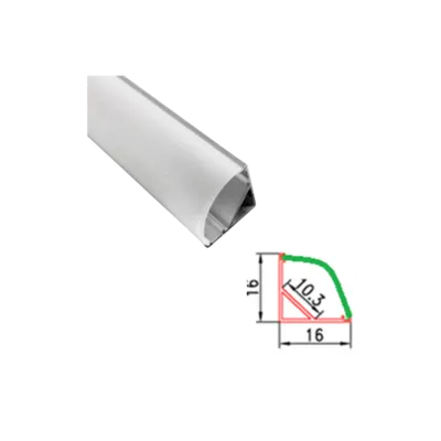 Profil Aluminiu 2m Colt Rotund 16x16/10.3mm