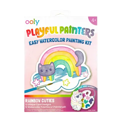 Kit acuarela - Usor de pictat - Curcubeu, Playful Painters