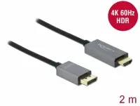 Cablu activ DisplayPort 1.4 la HDMI 4K@60 Hz (HDR) T-T 2m, Delock 85929